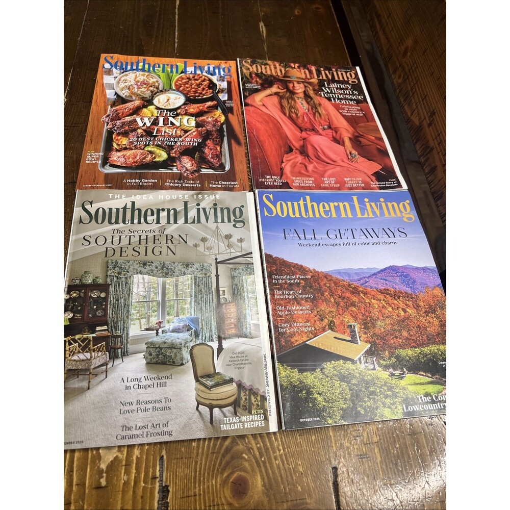 Southern Living 2025-2026 Lot Of 4 Magazines